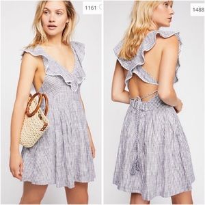 Free People Striped Halter Dress